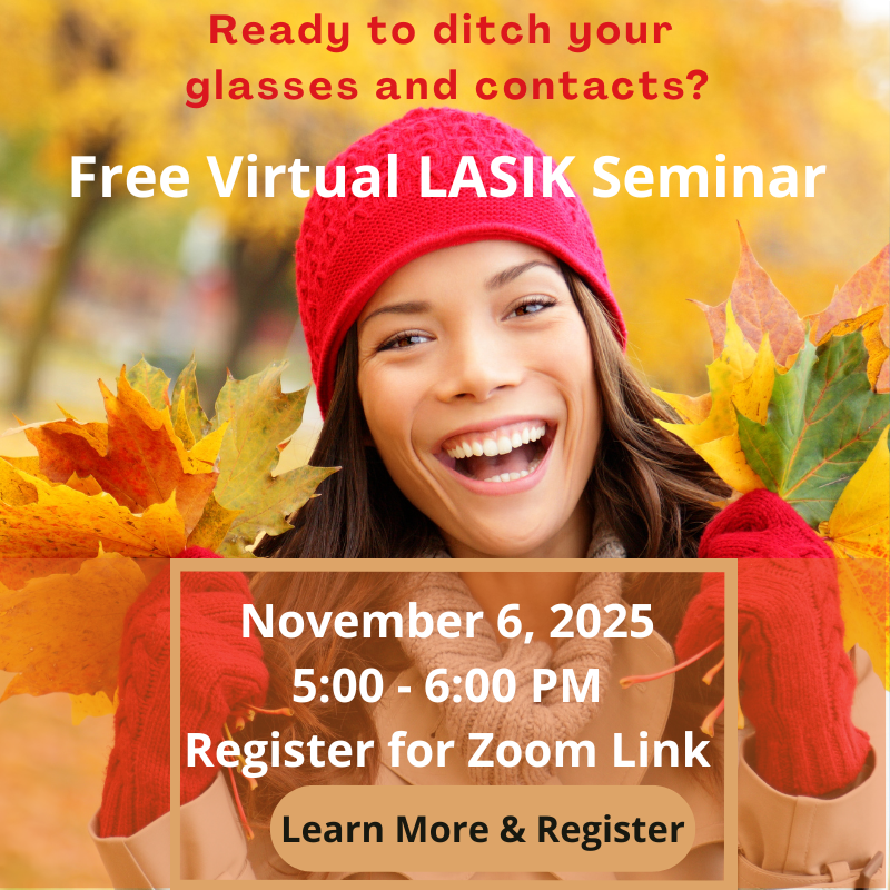 Reading glasses and lasik.