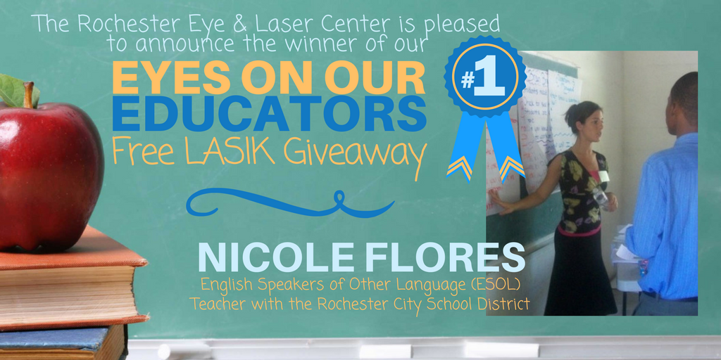 The Winner of the Eyes on our Educators Free LASIK Giveaway is...